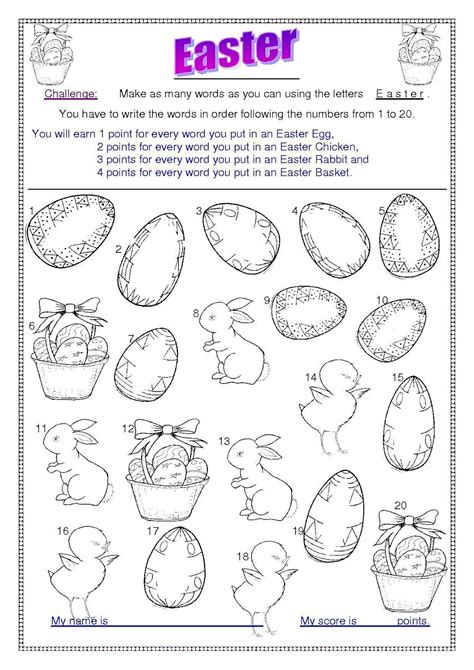 Easter printables for kids