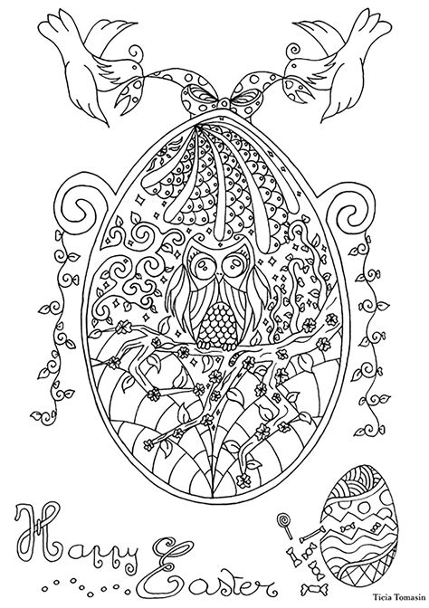 Easter scene coloring pages