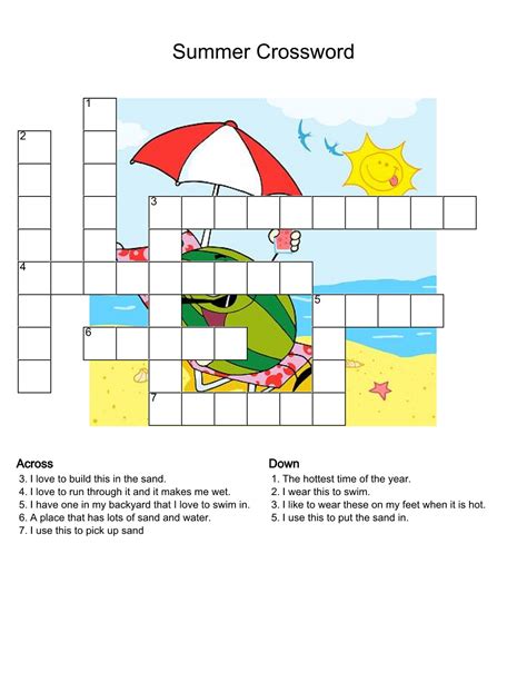 Easy Crossword Puzzles for Kids