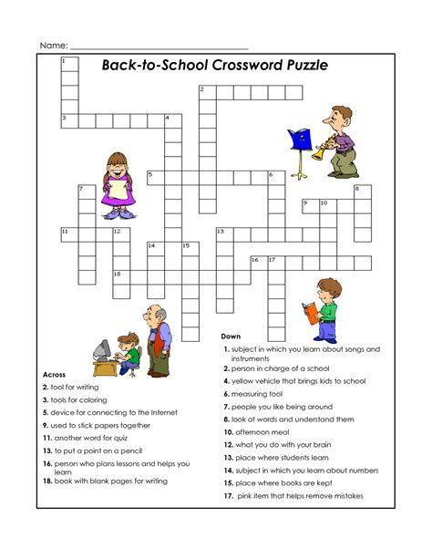 Easy Printable Crosswords for Kids