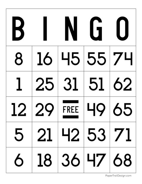 Educational Bingo Cards