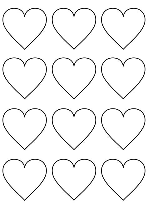 Educational heart shape printables