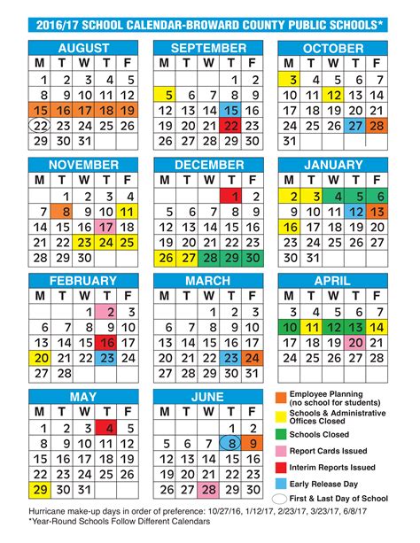 Educational printable calendars for teachers and schools