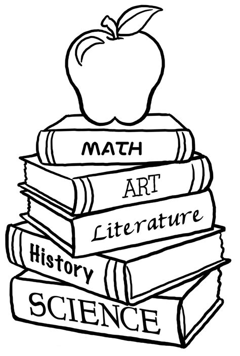 Educational themes colouring book pages