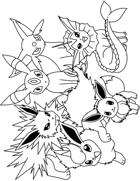 Eevee coloring page