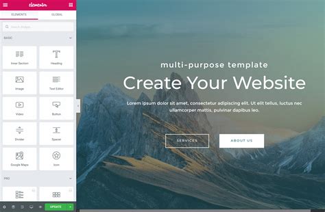 Creating Custom Websites with Elementor