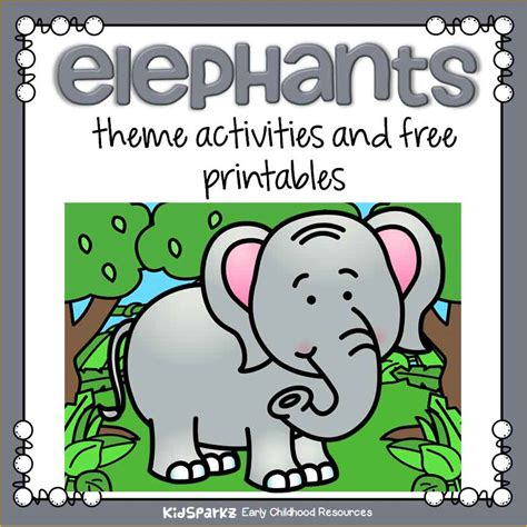 Elephant activity printables