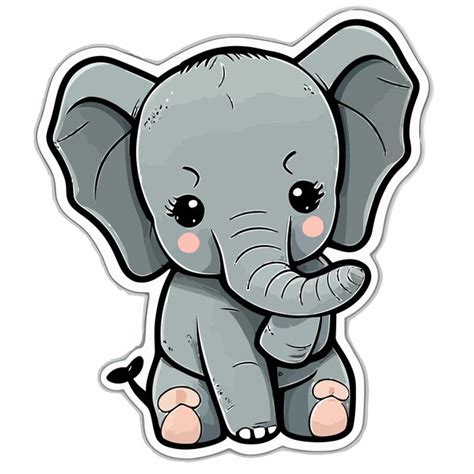 Elephant sticker printables