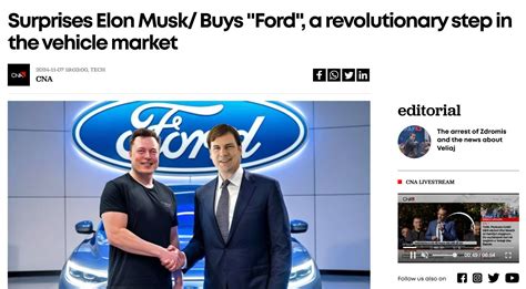 Elon Musk reverse merger with Ford