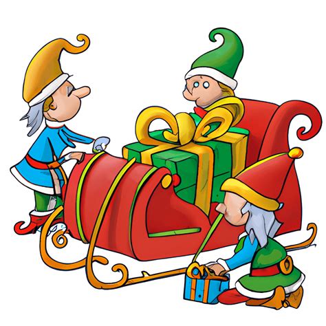 Elves helping Santa