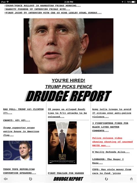 Email Newsletter for Drudge Report