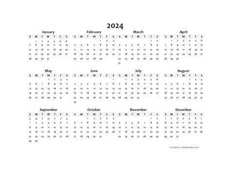 Emerson Calendar Template