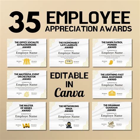 Employee Recognition Gift Certificate Template