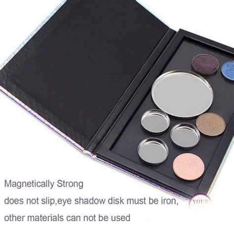 Empty Magnetic Eyeshadow Palette with Neutral and Shimmery Shades