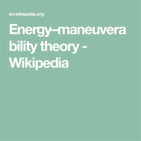 Energy Maneuverability Theory and Flight Operations