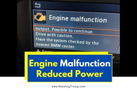 Engine Malfunction Reduced Power Warning Light