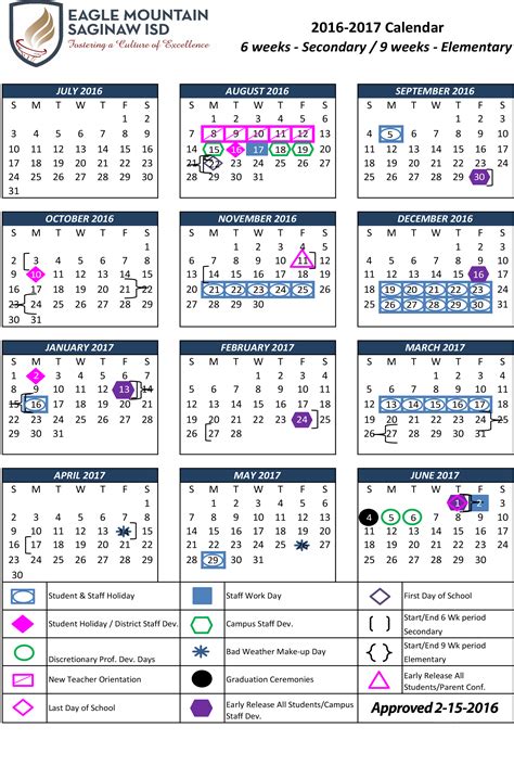 Ennis ISD Calendar Structure