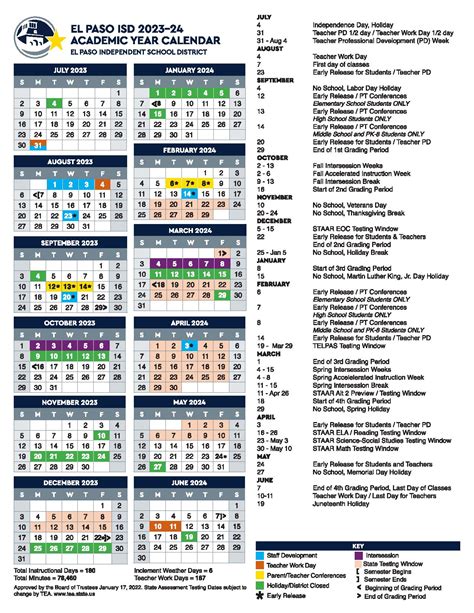 EPISD Calendar Overview