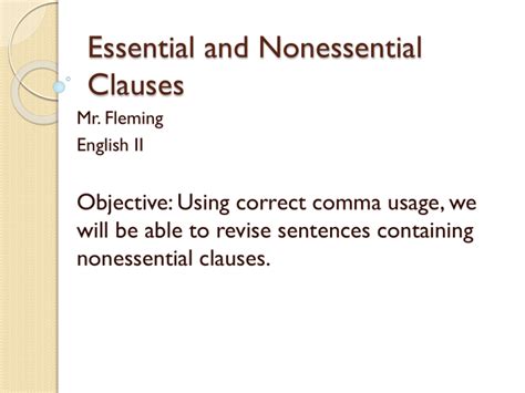 essential clauses