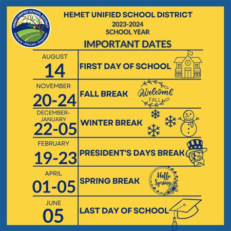 ESUSD Dates Important