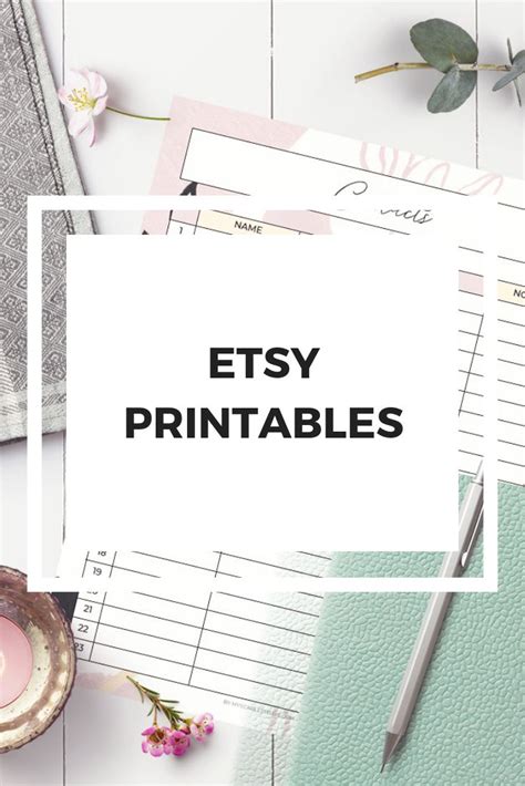 Etsy printable organization