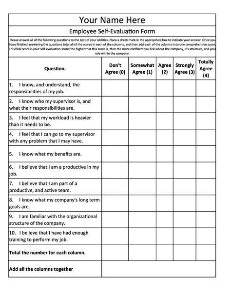 Evaluation Form