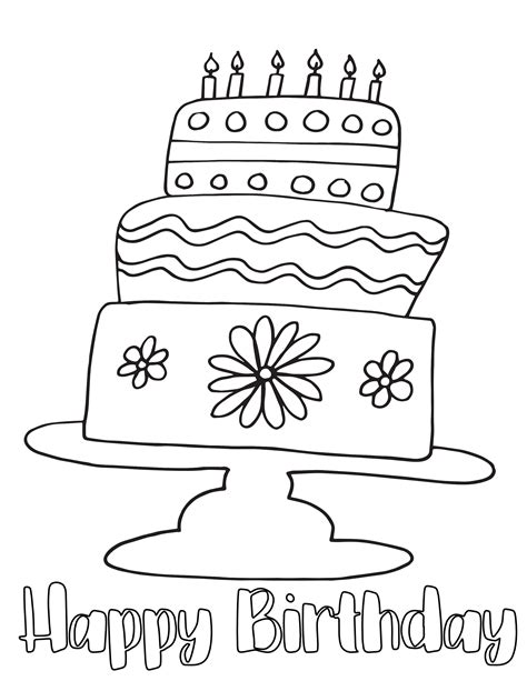 Examples of Happy Birthday Coloring Pages