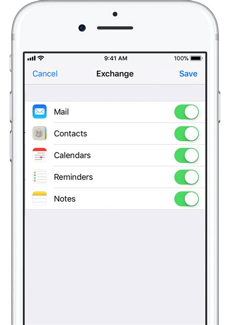 Exchange Setup on iPhone