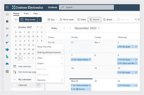 Exchange Online Calendar Features