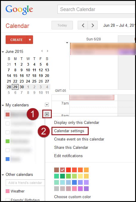 Exporting to Google Calendar