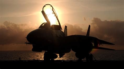 F-14 sunset