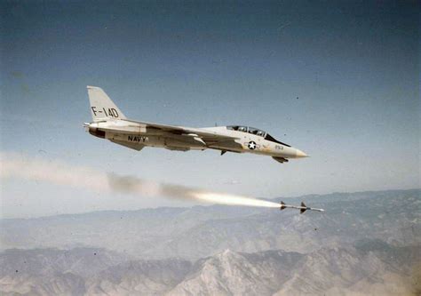 F-14 Tomcat launching AIM-7 Sparrow missile