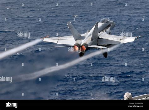 F/A-18 Hornet taking off from USS John C. Stennis