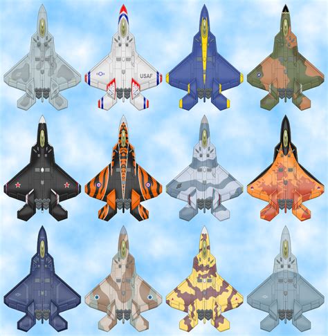 F-22 Raptor Model Paint Schemes