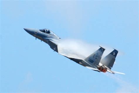 The F-15 Demo Team's aerobatic maneuvers