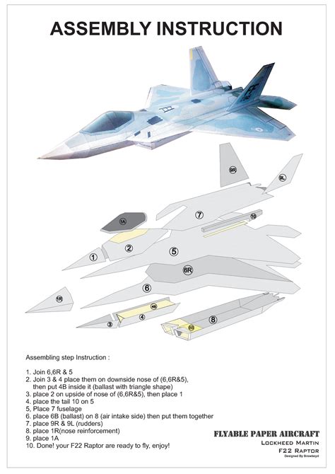 F22 paper airplane design 5