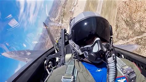 F-22 Raptor pilot in the cockpit