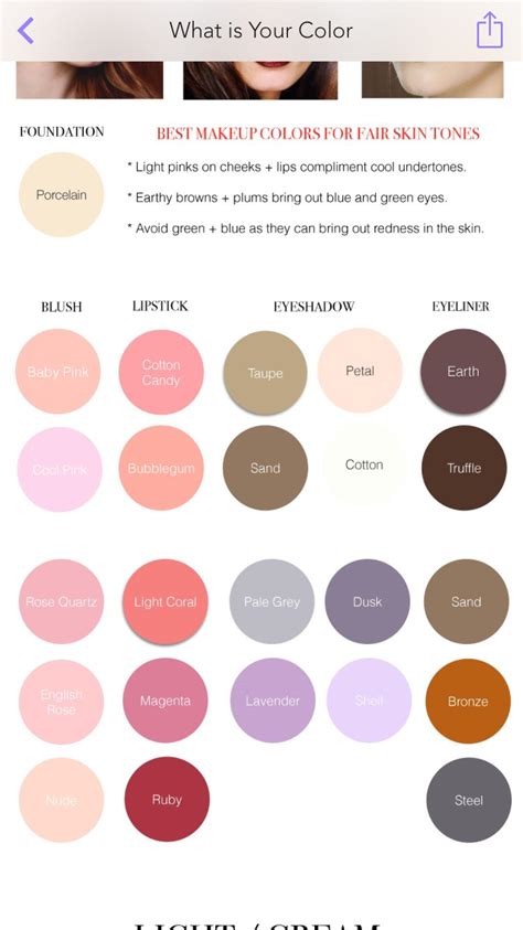 Fair Skin Tone Plum Palette