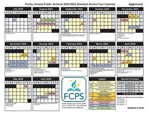 Fairfax School System Calendar