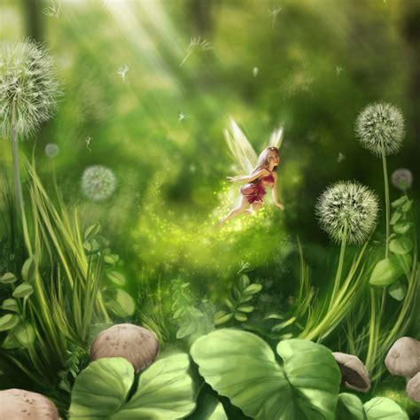 Fairies in a forest glade