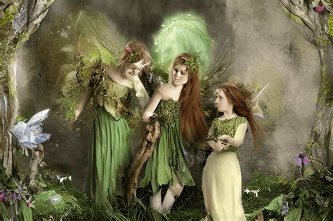 Illustration of fairies from fairy folklore