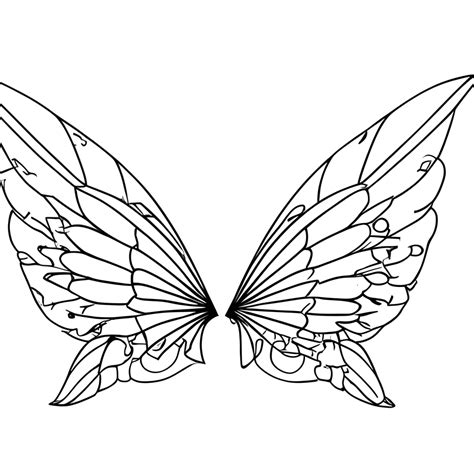 Fairy wings coloring page