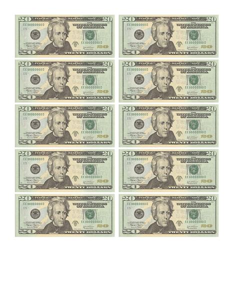 Fake money template 3