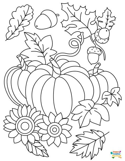 Fall coloring pages for toddlers