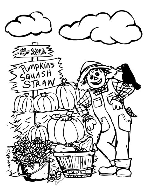 Fall coloring printables for kids