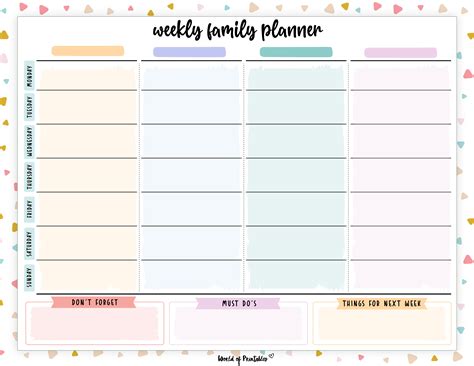 Family calendar planner