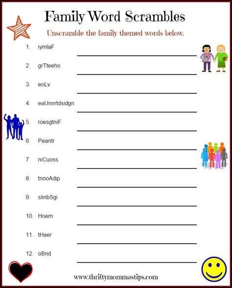 Description of Family Printable Games