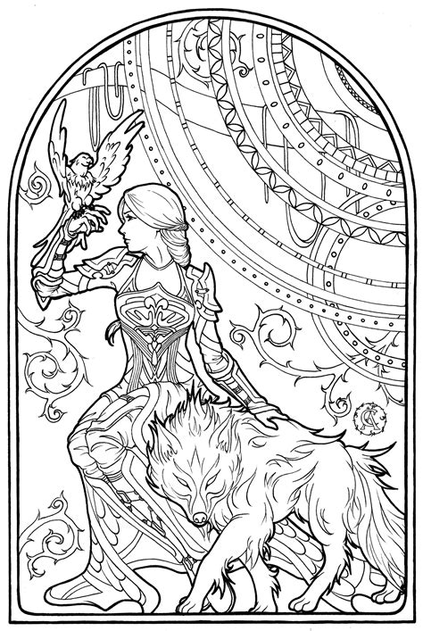 Fantasy and Mythology Adult Coloring