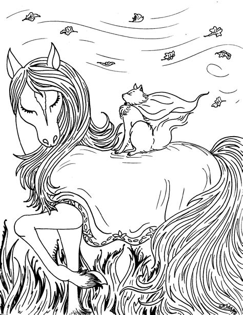 Fantasy horse coloring pages