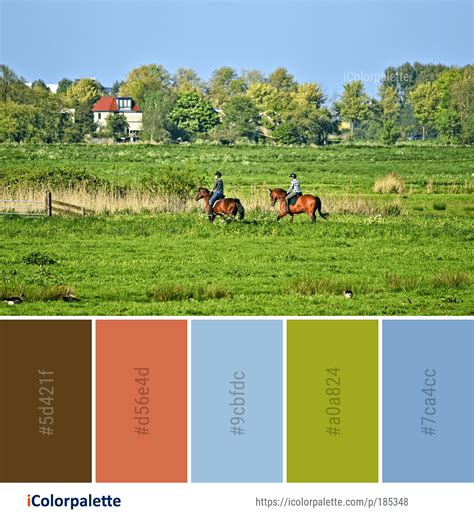 A rustic farm landscape with a warm color palette